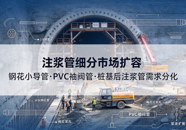 宜川注浆管细分市场扩容，隧道钢花小导管、PVC 袖阀管、桩基后注浆管需求分化